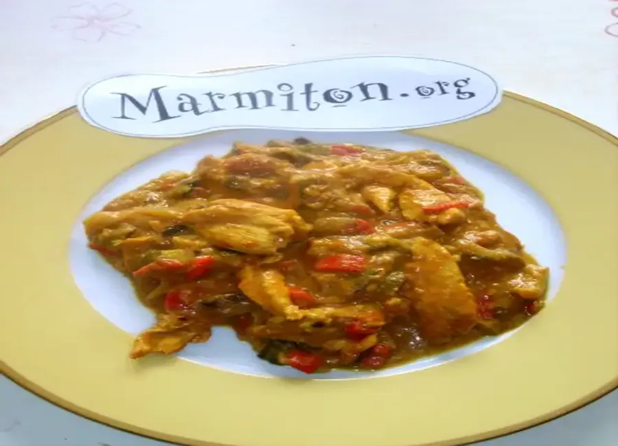 Poulet au curry et petits légumes