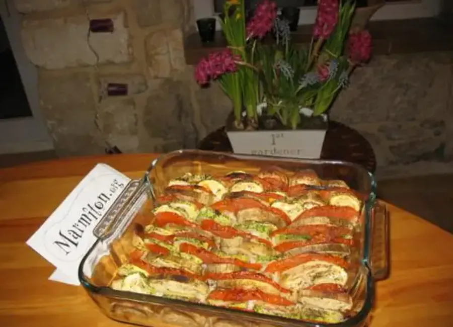 Tian de courgettes, tomates et aubergines