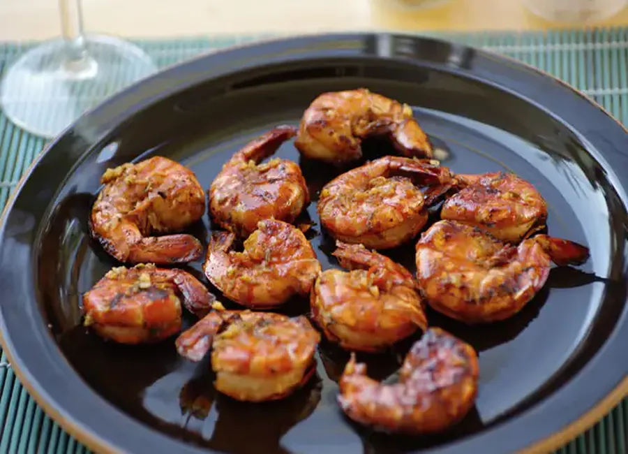 Crevettes aux épices à la plancha