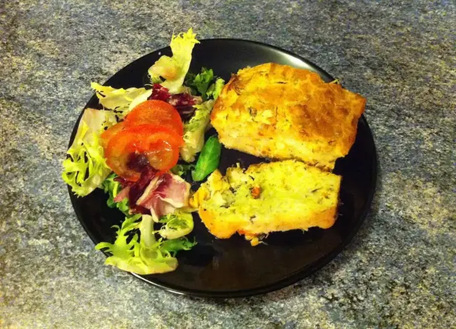 Cake aux moules et poireaux