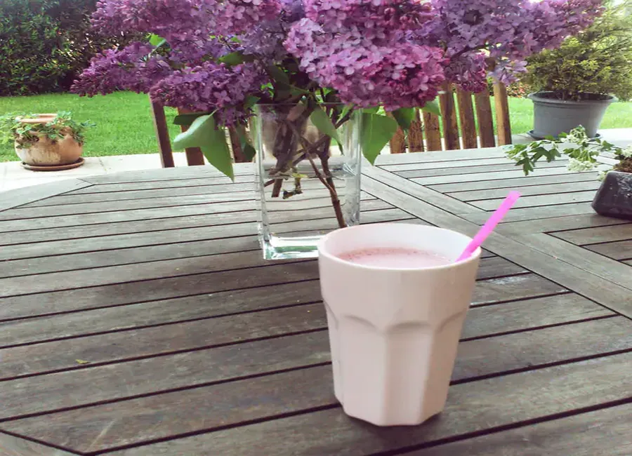 Smoothie fraise et cerise