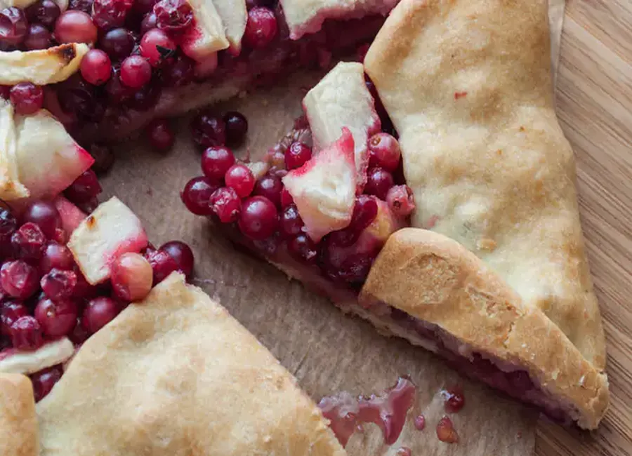 Tourte cranberries - pommes