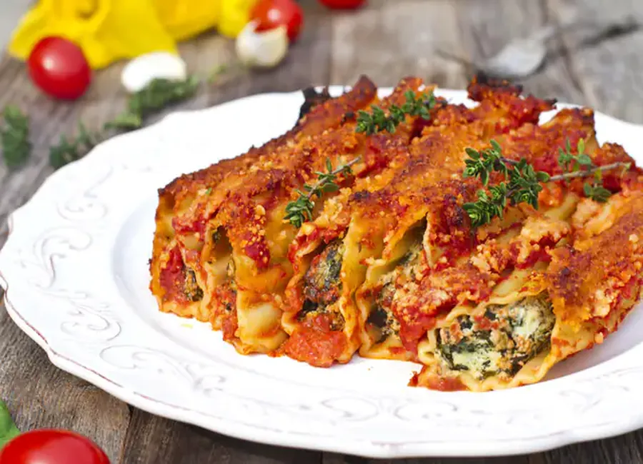 Cannelloni aux épinards et à la ricotta