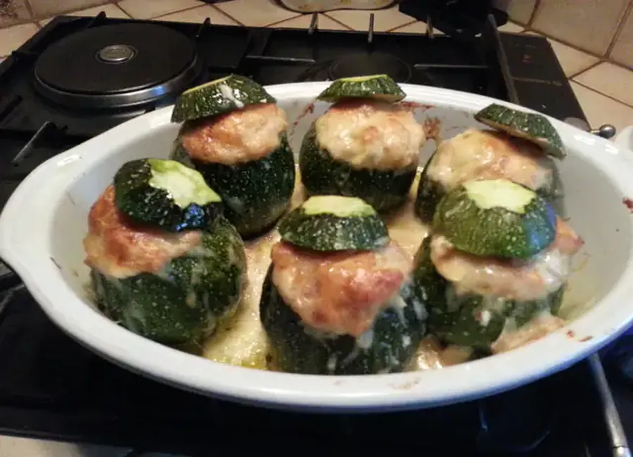 Courgettes farcies au fromage de chèvre