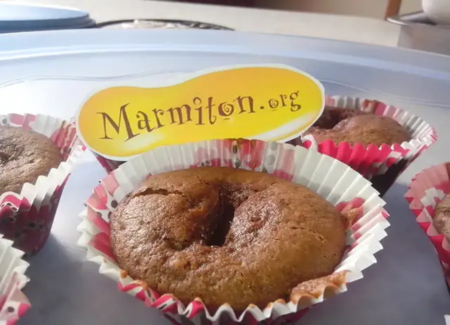 Muffins coeur fondant chocolat