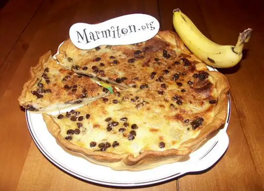 Tarte à la banane et pépites de chocolat