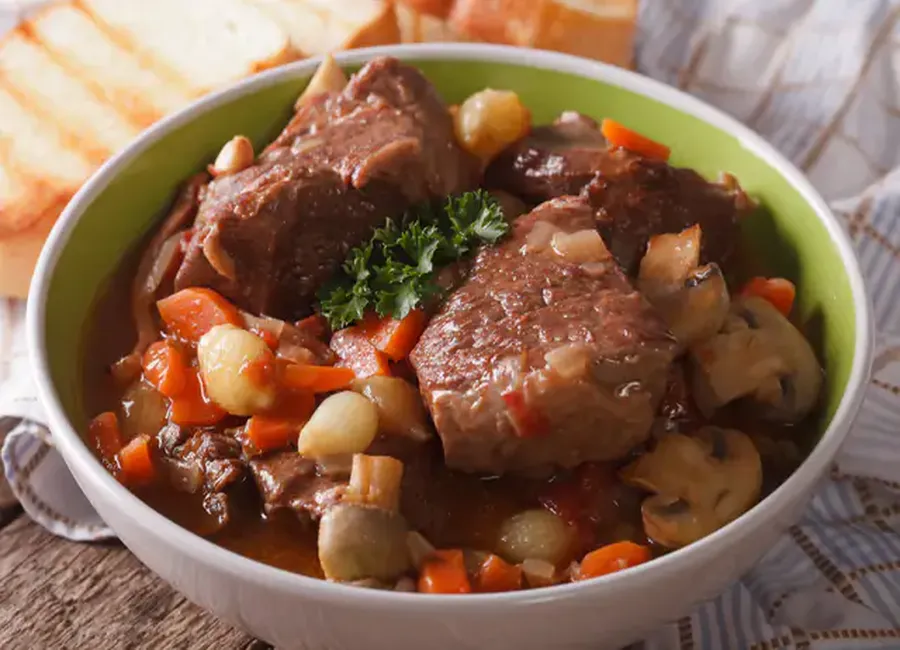 Bourguignon à la bière blonde