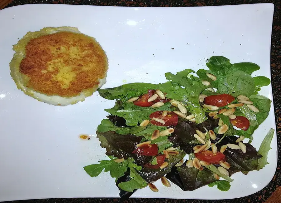 Mozzarella panée fourré à la pancetta