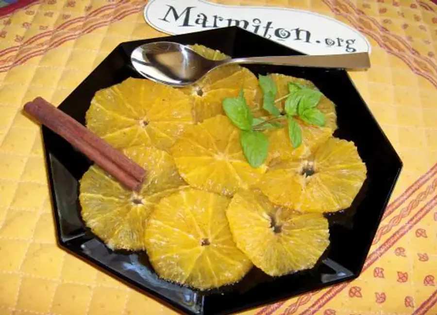 Salade d'oranges cannelle fleur d'oranger