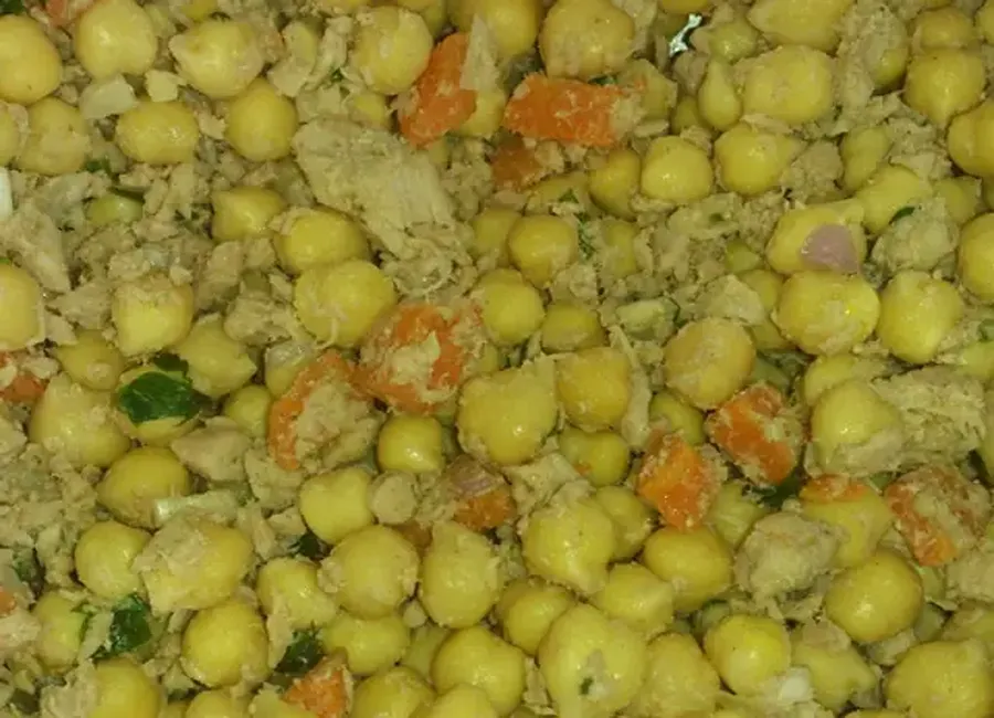 Salade de pois chiche au thon