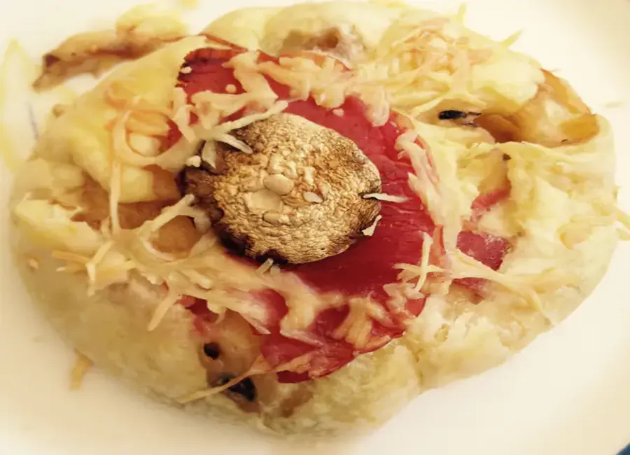 Feuilleté au jambon et aux champignons