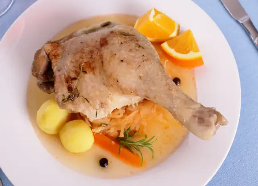 Manchons de canard à l'orange