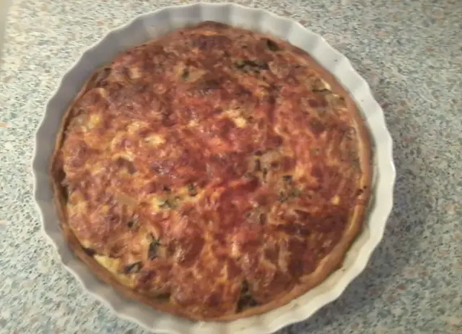Tarte aux navets champignons et courgettes