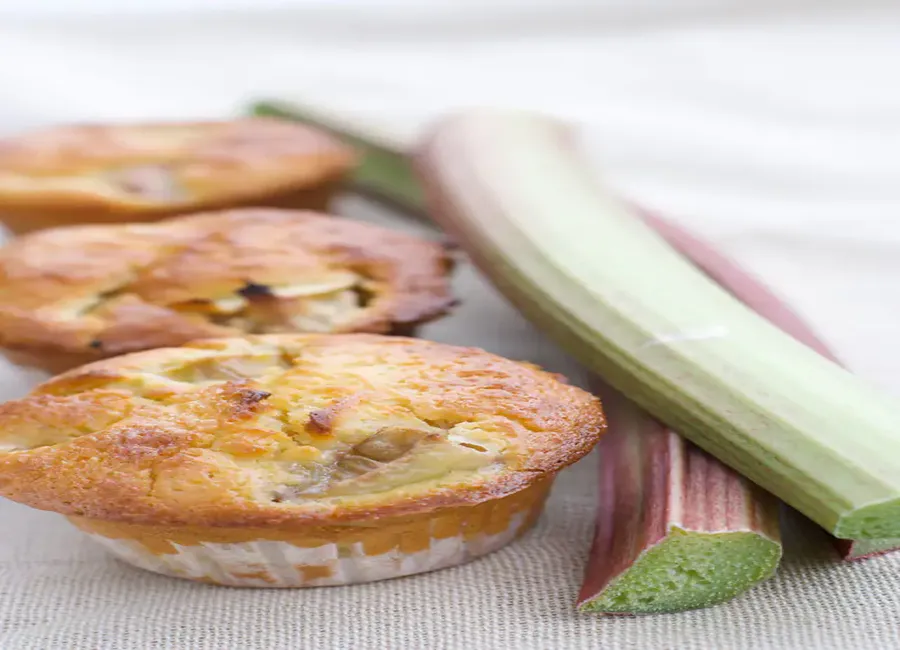 Muffins rhubarbe banane