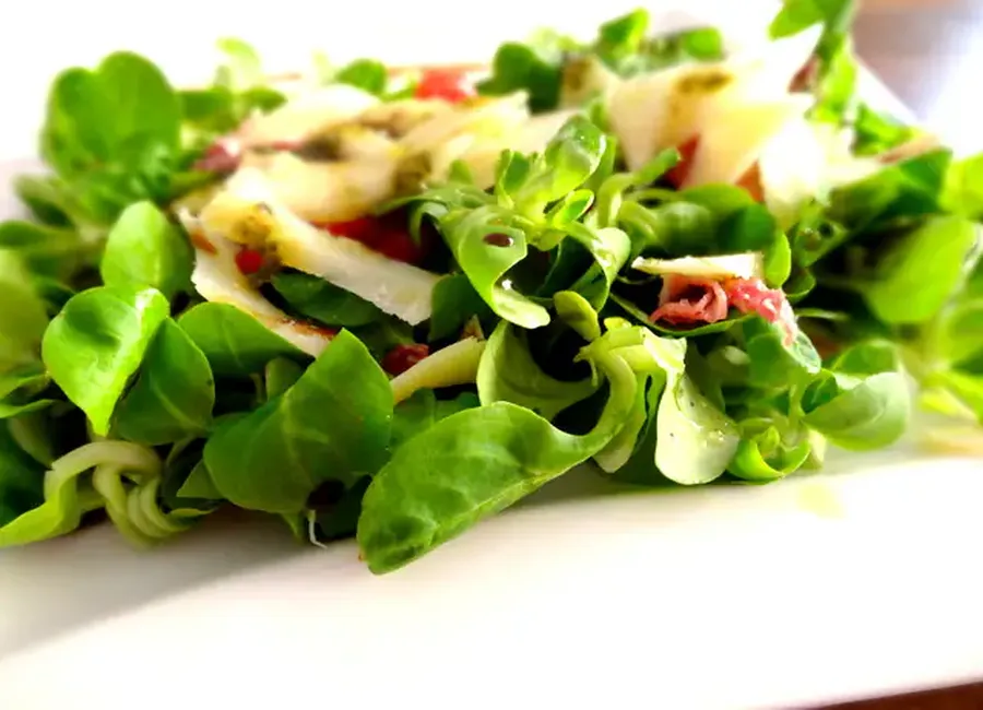 Fabuleuse salade avec magret de canard et ses jolies petits accompagnements !