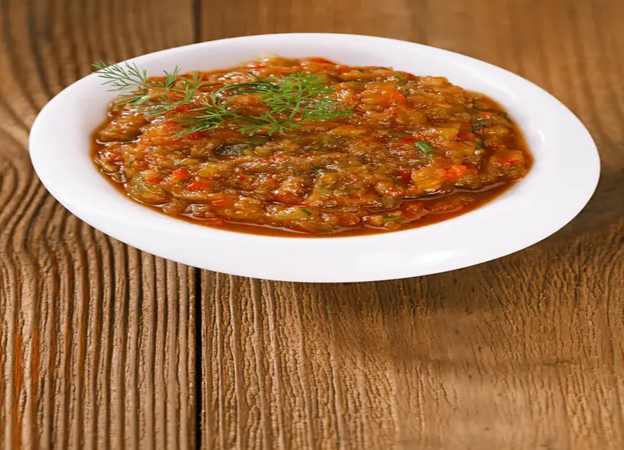 Caviar d'aubergine à la tomate