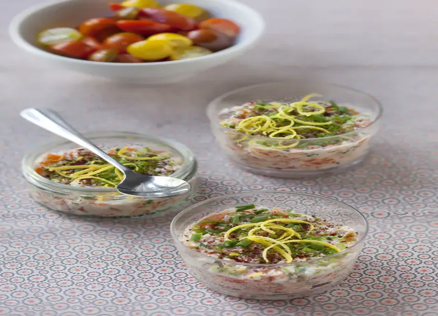 Verrines de saumon au citron vert
