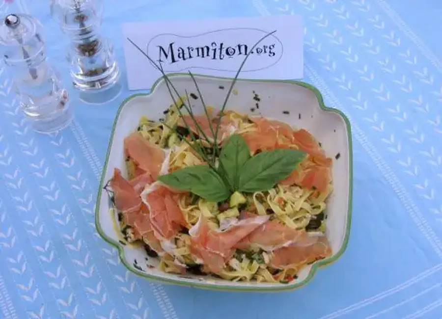 Tagliatelles tièdes aux légumes