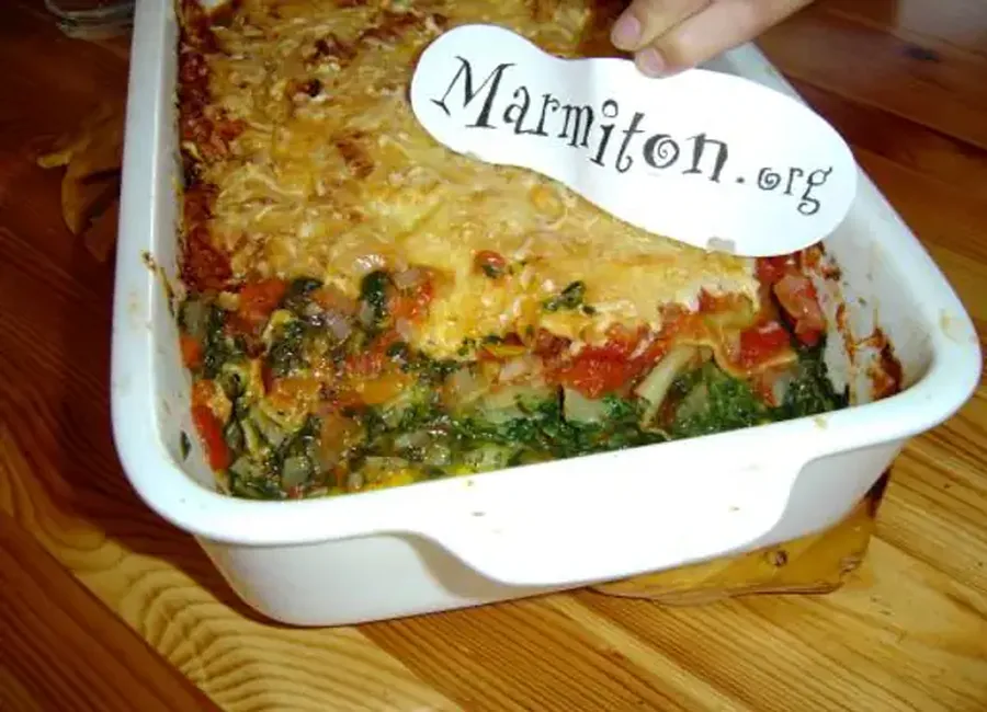 Lasagnes aux épinards et aux tomates