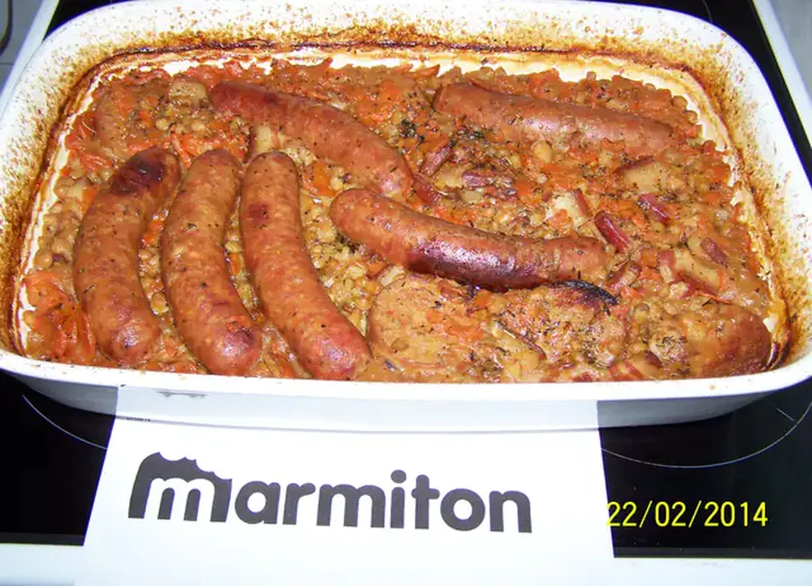 Cassoulet au saucisson et au canard