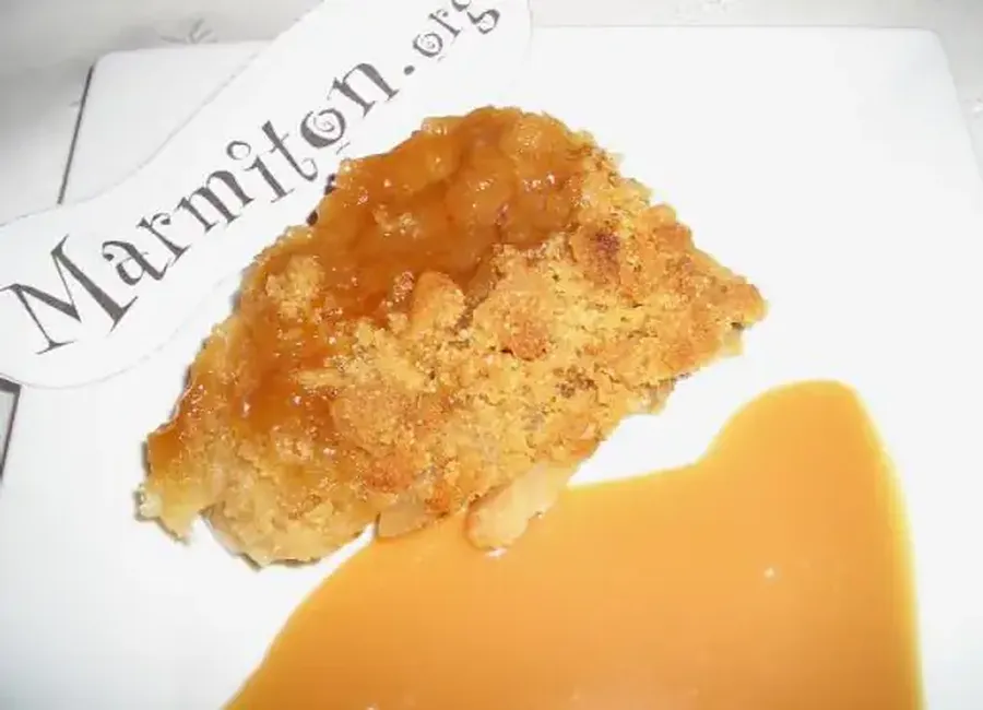 Crumble poire caramel