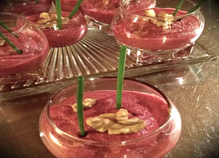 Verrine mousseuse de betteraves