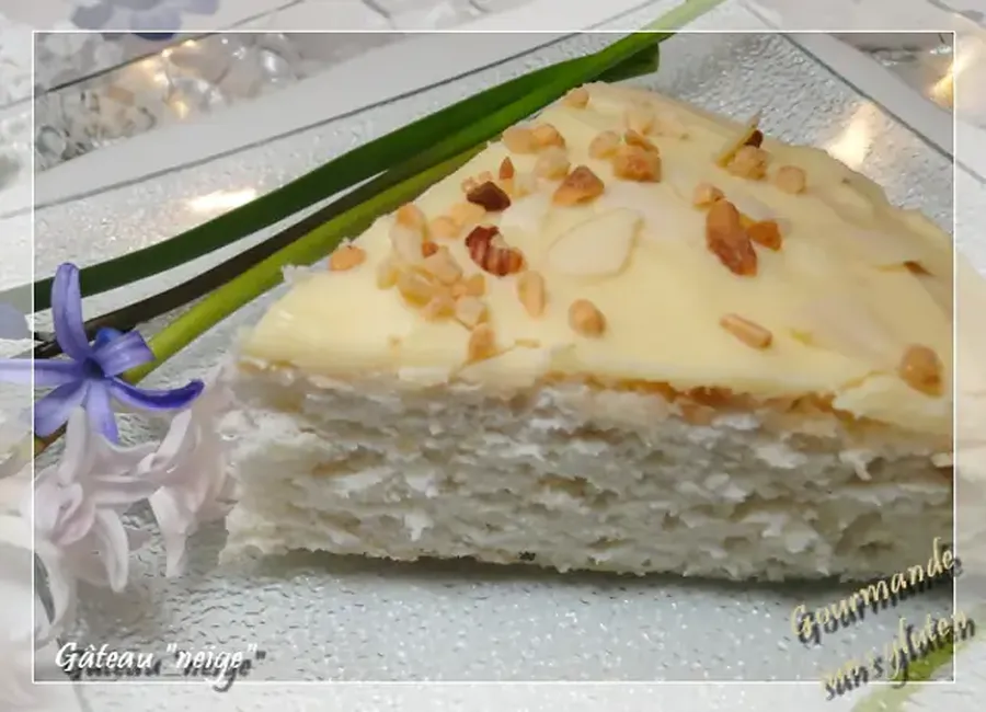 Gâteau au yaourt, nappage chocolat blanc et spéculoos