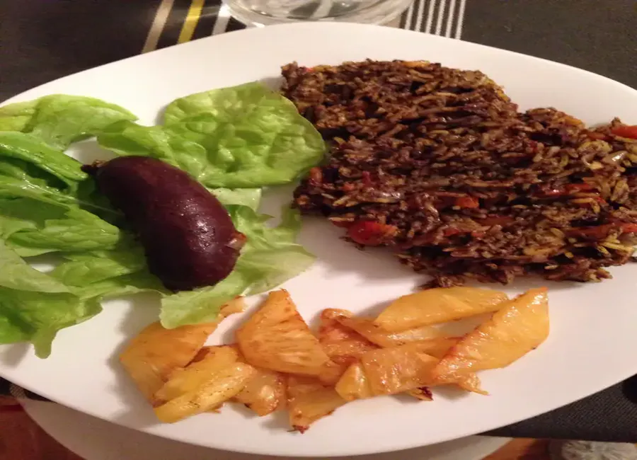 Riz au boudin antillais