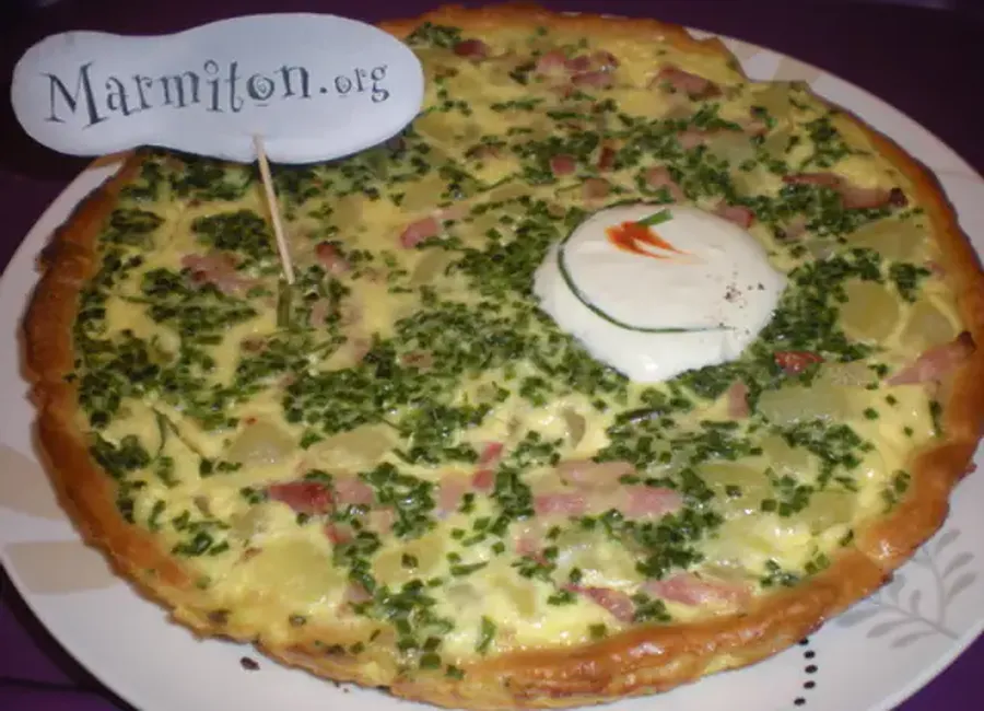 Quiche/pizza façon savoyarde