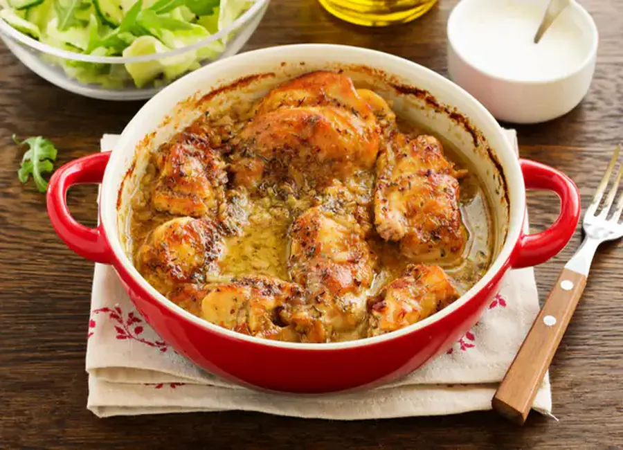 Lapin à la moutarde au thym et à la crème