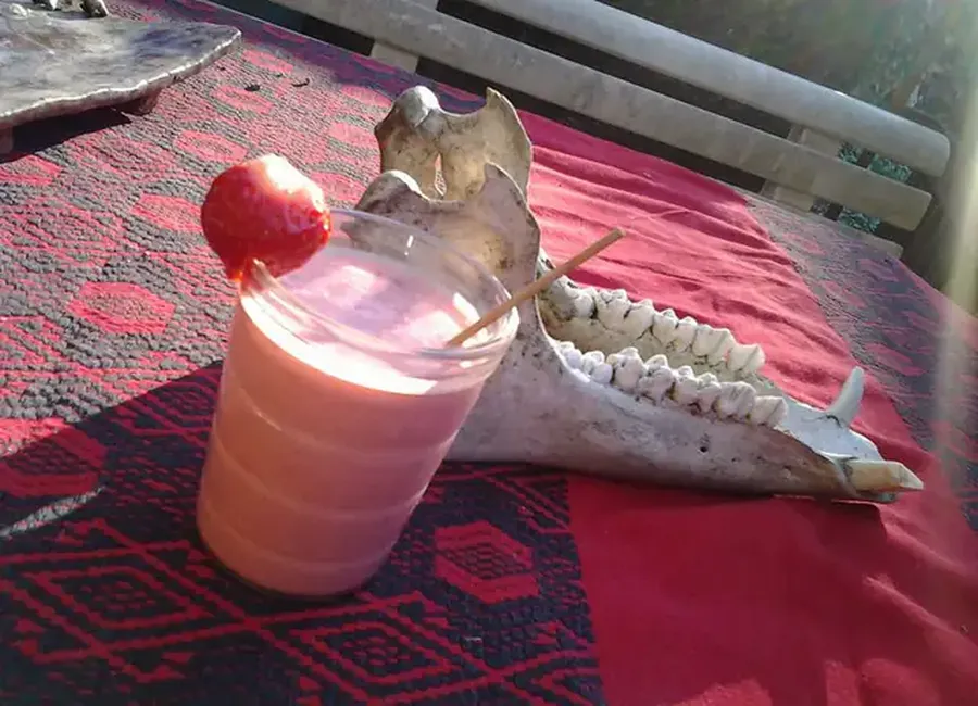 Milkshake gourmand à la fraise