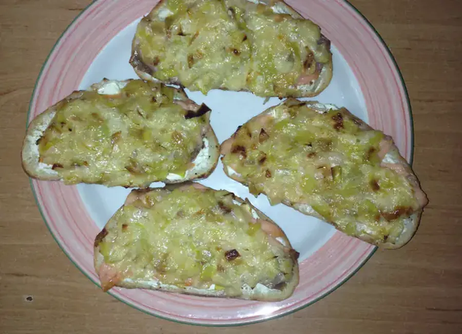 Tartines saumon poireaux des amoureux