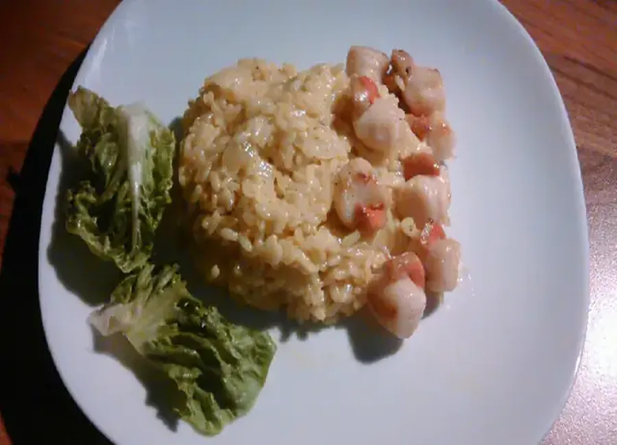 Risotto safrané aux saint-jacques
