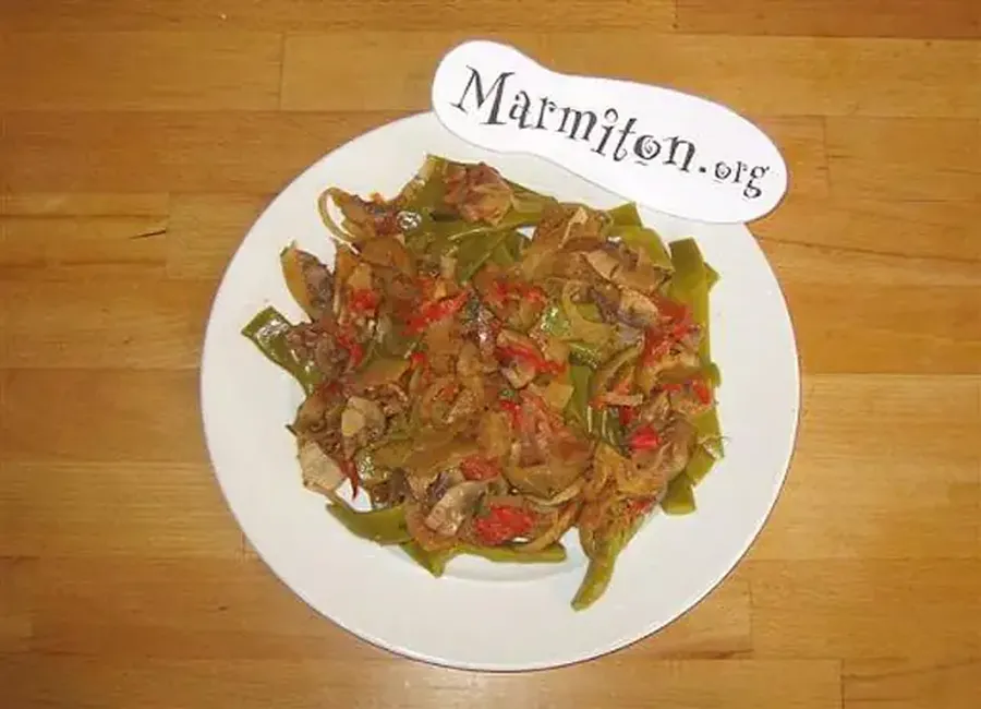 Haricots plats et son coulis de légumes de mic