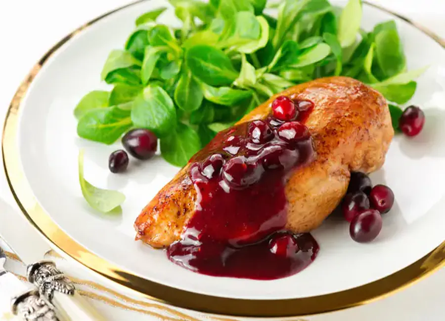 Poulet aux cranberries / canneberges