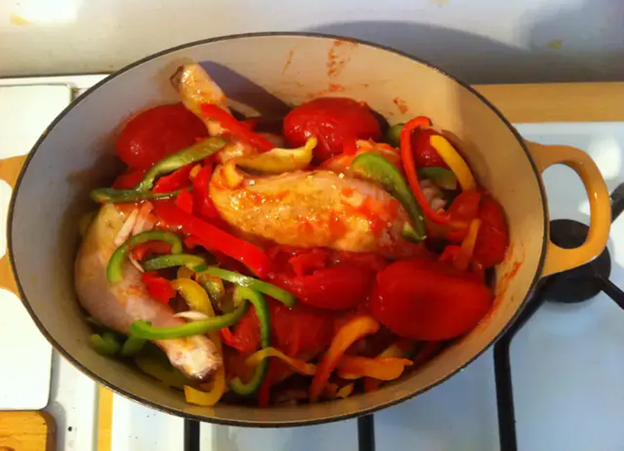 Poulet basquaise au chorizo