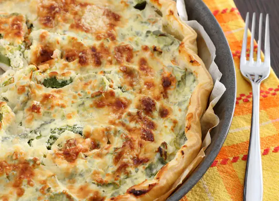 Tarte rapide aux courgettes et mont d'or