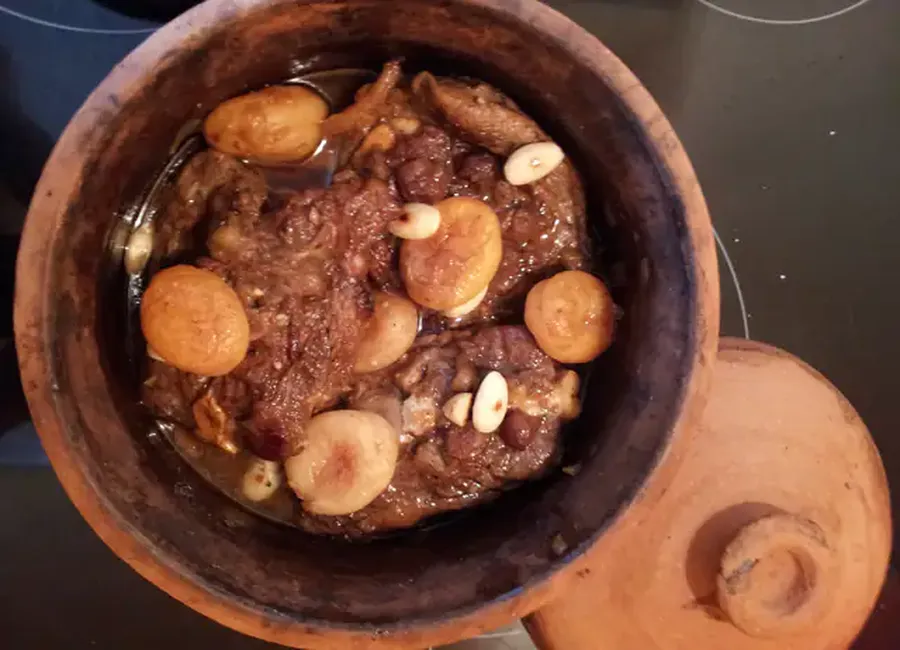 Tajine agneau abricots et raisins secs