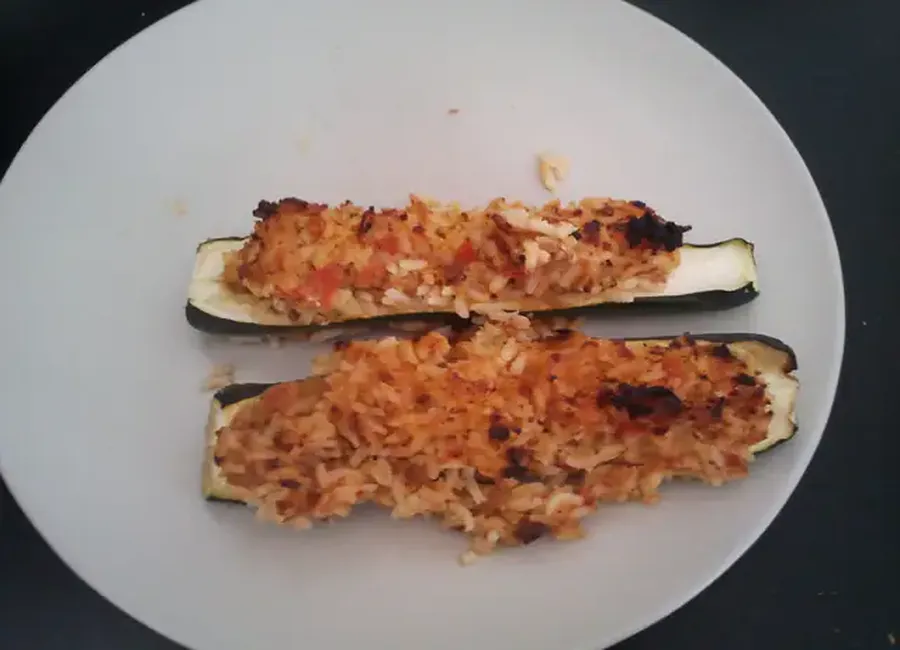 Courgettes farcies au chorizo et au riz