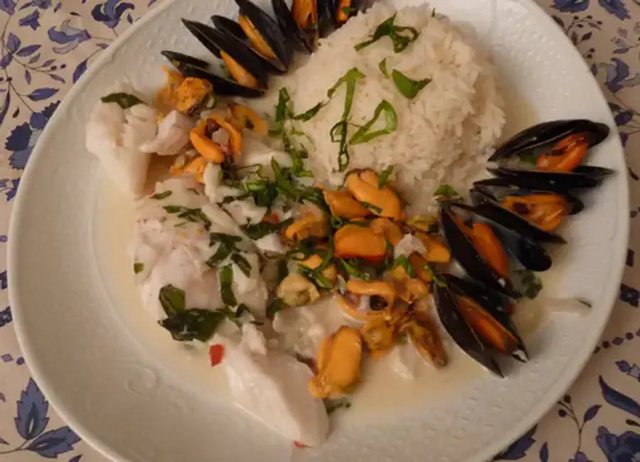 Dos de cabillaud à la thaï