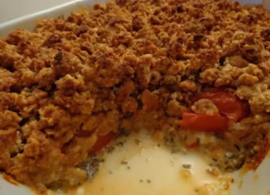 Tomate mozzarella façon crumble (pain suédois)