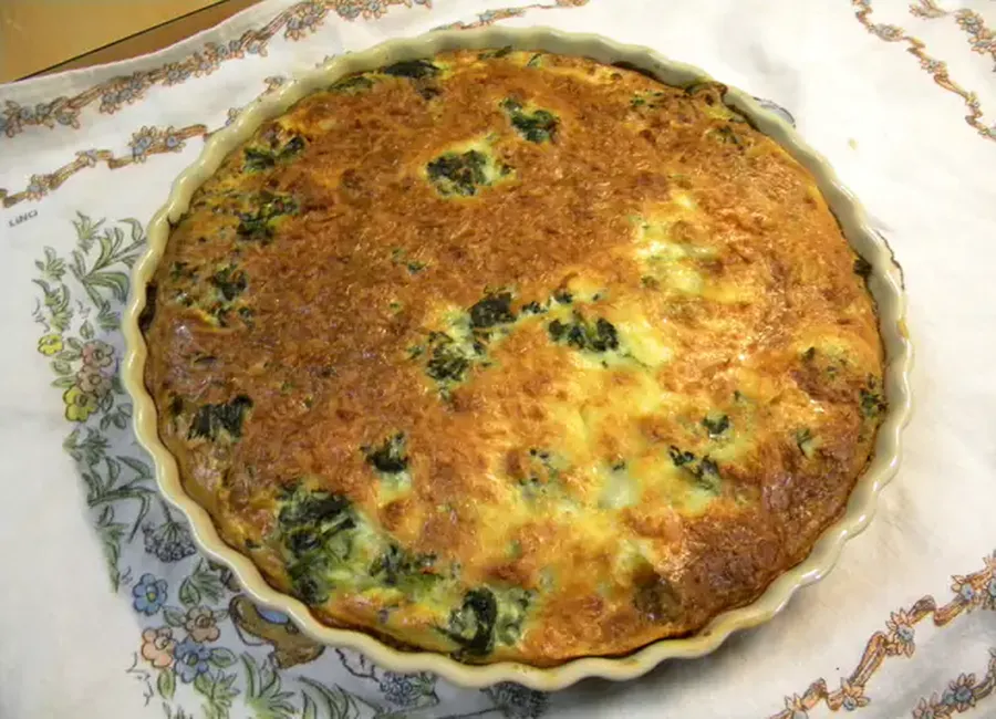 Tarte aux épinards et au saumon (sans pâte)