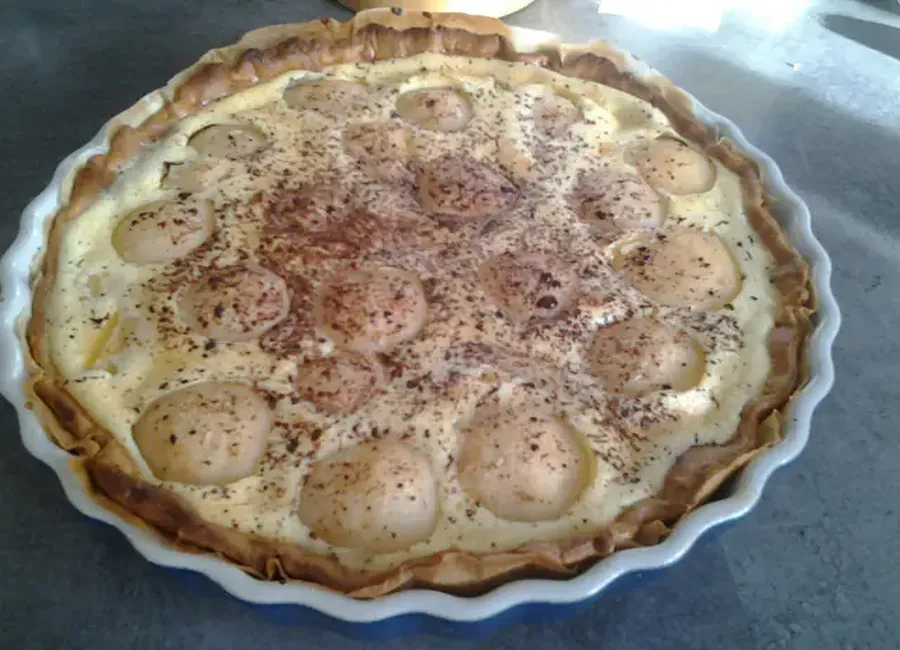 Tarte flan à la poire