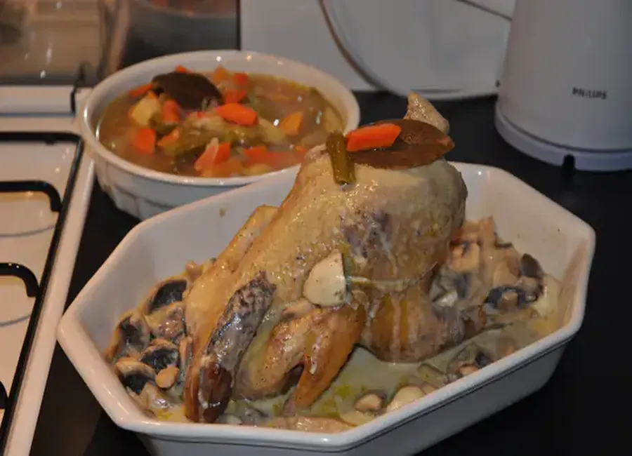 Poule au blanc