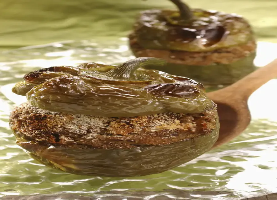 Poivrons farcis à la purée d'aubergines