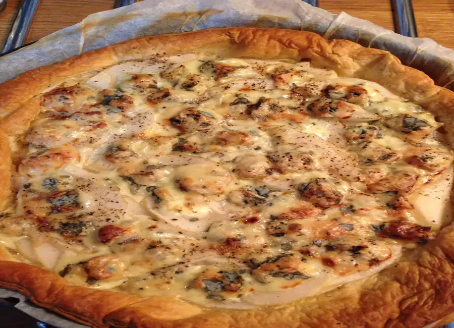 Tarte poires et fourme d'ambert