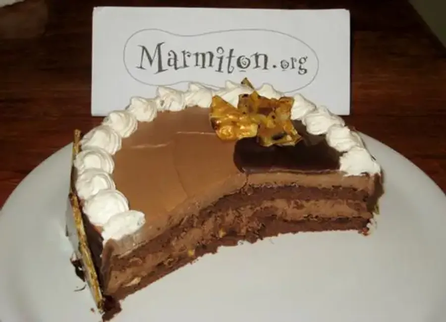 Gâteau chocolat et nougatine