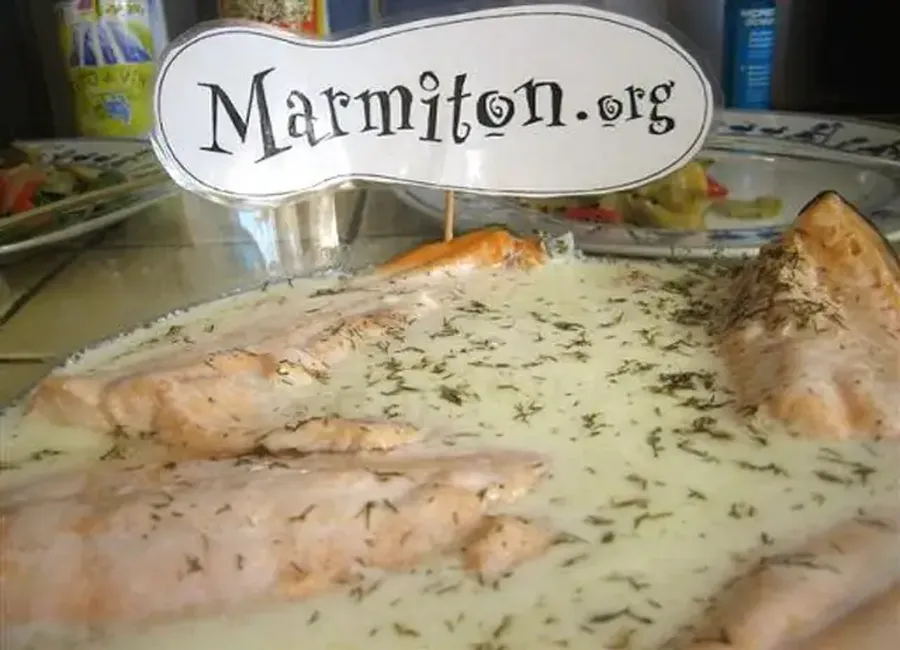 Filet de truite à la crème fraiche (micro-ondes)