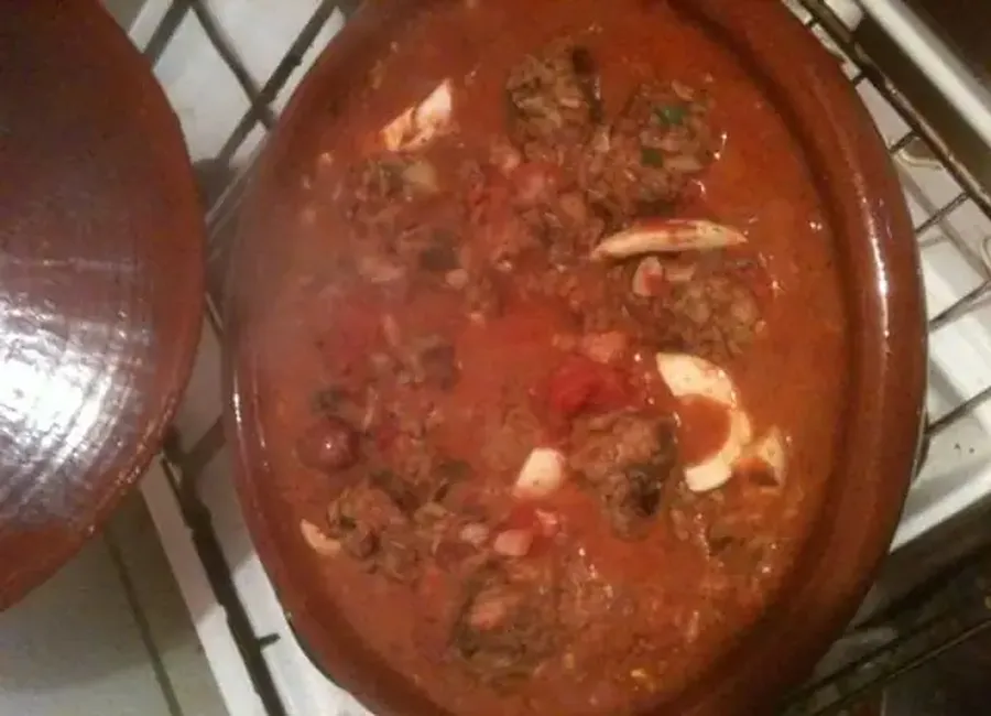 Tajine de boulettes de boeuf et merguez