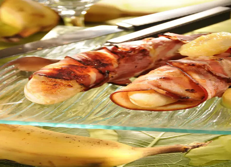 Bananes au lard